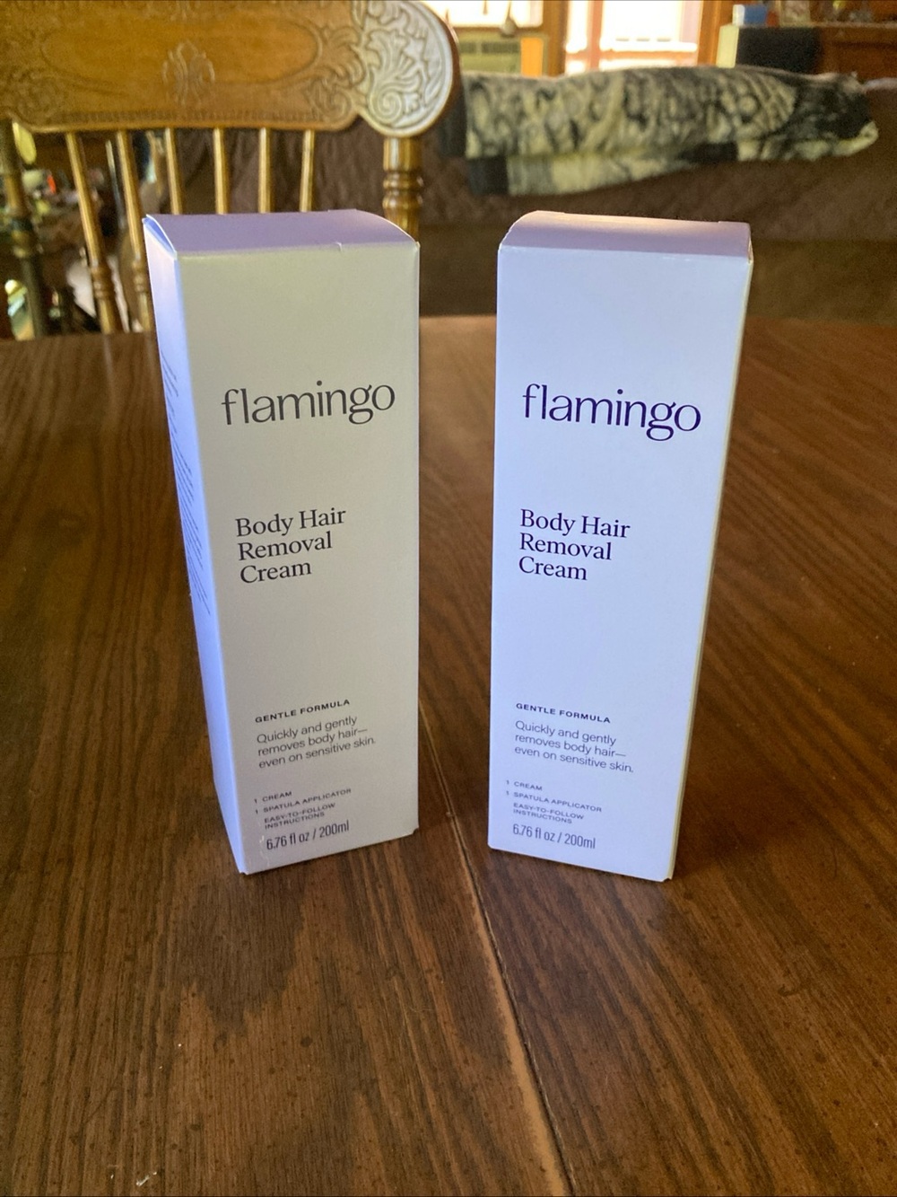 2 NEW Flamingo Body Hair Removal Cream - Light Lavender & White Packaging
